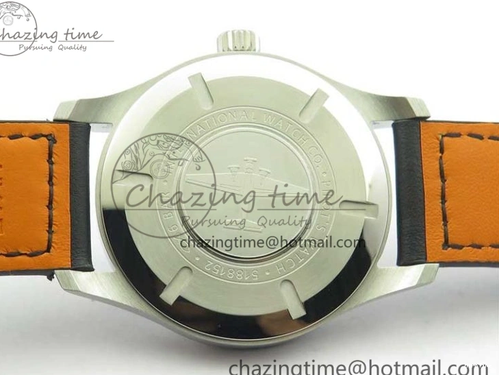 MIROTIME 0224 Soft MARK XVIII IW327001 SS FKF 1:1 Best Edition Black Dial On Black Leather Strap 7119